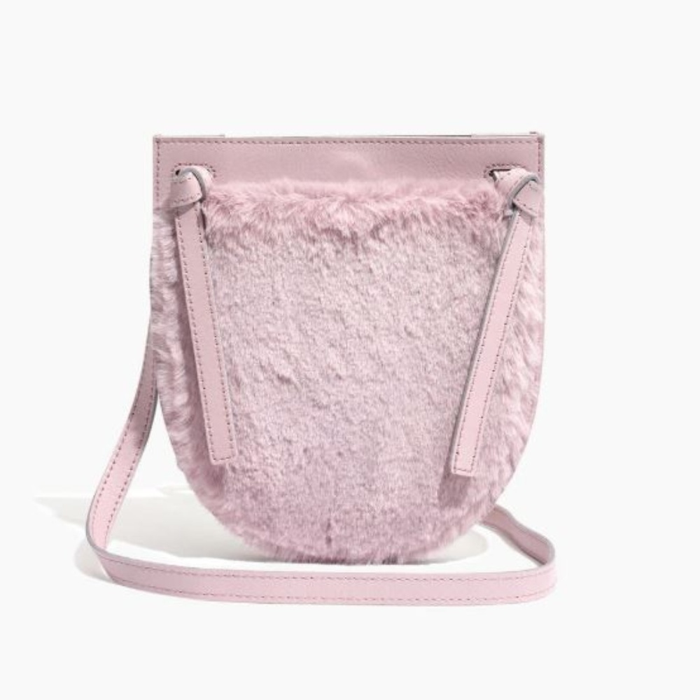 NEW MADEWELL Knot Crossbody Bag in Faux Fur